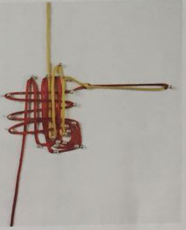 Diagrammatic method of compound wing plate long knot