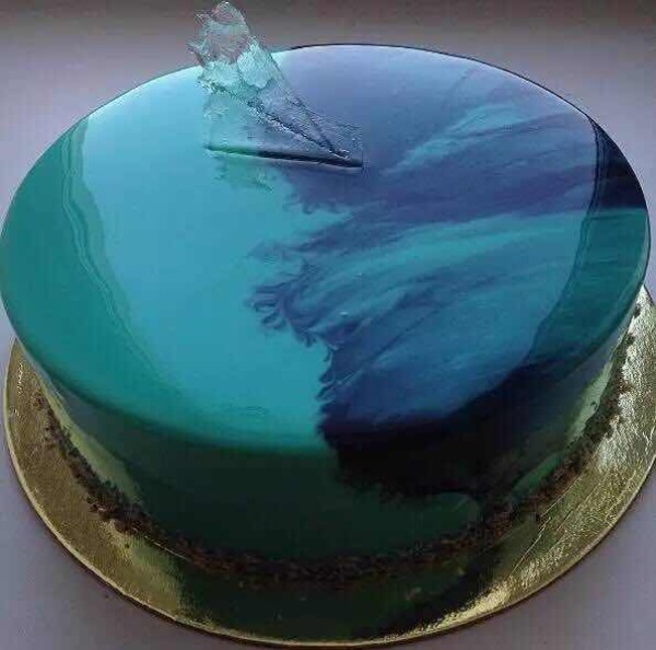 Mirror cake handmade by Russian beauty