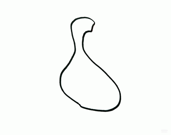 Learn to draw simple strokes, tutorial on how to draw a little duck