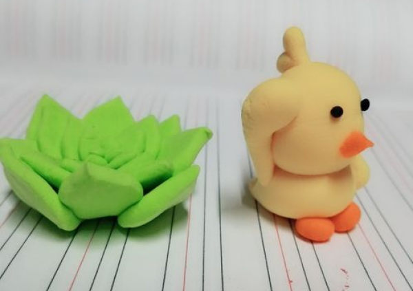 Tutorial on making Douyin celebrity little yellow duck with ultra-light clay DIY DIY