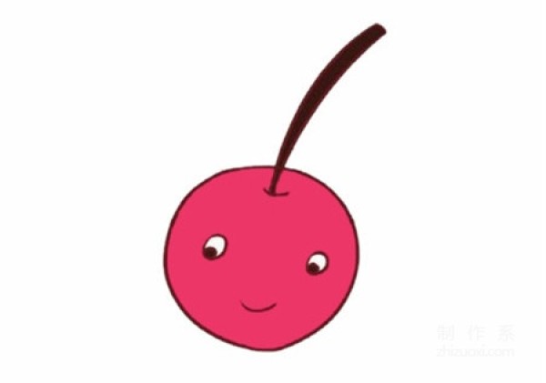 Learn to draw simple drawings, simple drawings of cartoon cherries