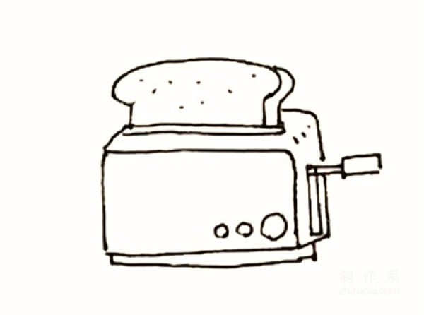 Learn to draw simple drawings, simple drawings of bread machines