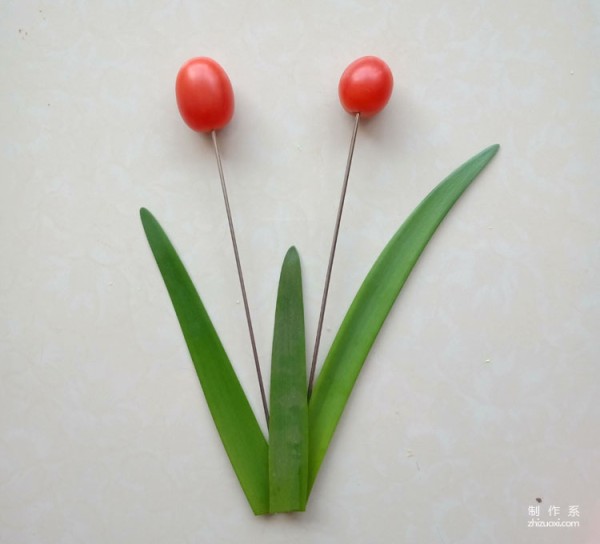 How to make handmade collage of tomato tulips