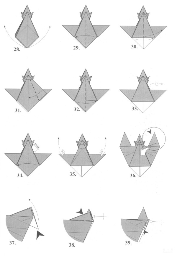 Origami handmade tutorial, J.Anibal Voyer Iniesta wizard hechicero handmade origami drawing tutorial