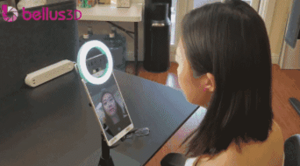 360-degree 3D face camera with no blind spots can be used to make a human skin mask