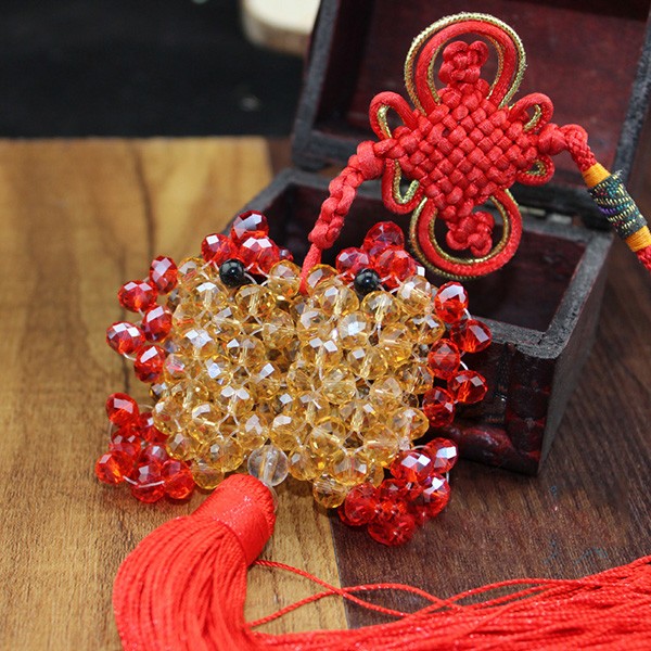 Beautiful Pisces Fitted Handmade DIY Beaded Chinese Knot Pendant