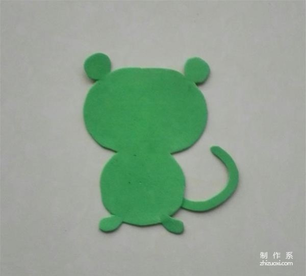 Childrens handmade handmade creative little mouse stickers with sponge paper