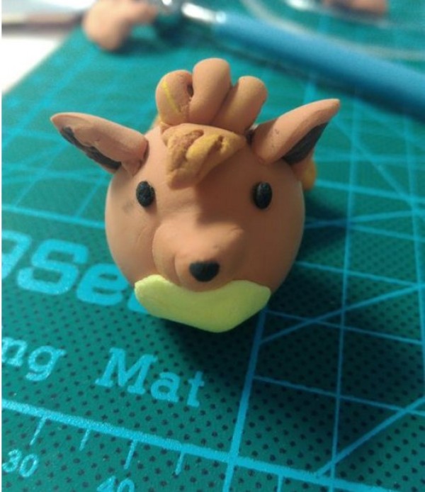 Tutorial on making Pokemon Vulpix with ultra-light clay, cute little fox