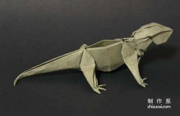 Paper art hand-made origami art, John Szinger animal origami lizard hand-made origami drawings step-by-step animation tutorial