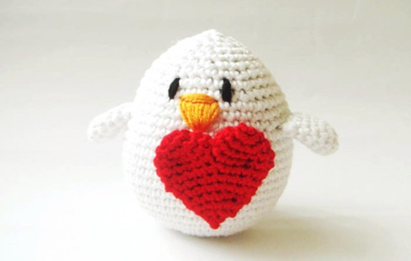 Appreciation of crochet handmade white cute little penguin products