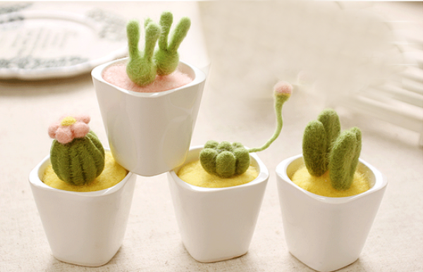 Wool felt creative simulation mini handmade DIY succulents