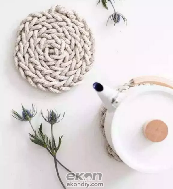 Childrens handmade workshop homemade woven cotton rope coasters will make you fall in love with the simple and natural style