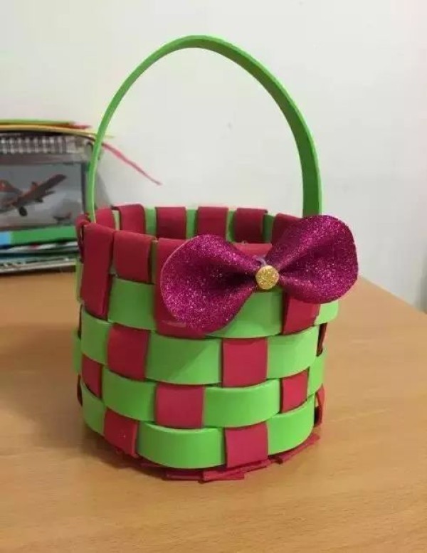 Sponge paper woven flower basket creative handmade