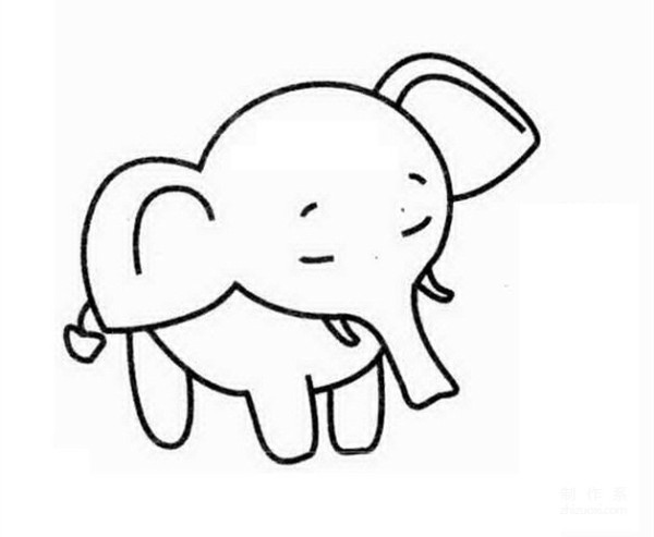 Learn to draw simple drawings, elephants