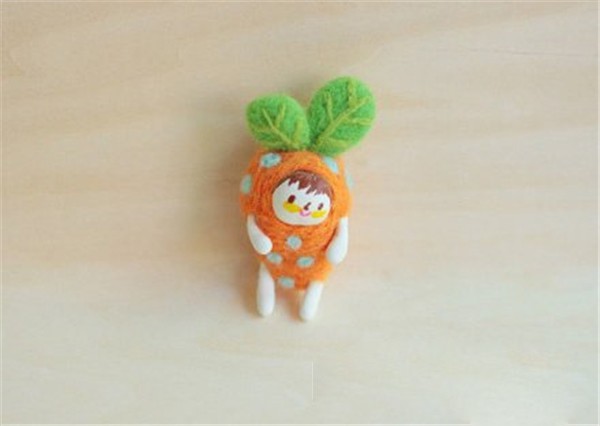 Various creative creative works of cute vegetable villains made by DIY using wool felt