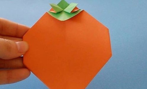 Simple origami method of persimmon