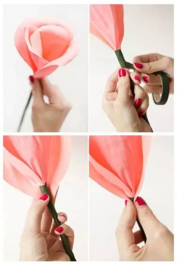 The hand-making process of roses (2)