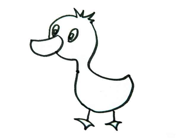 Learn to draw simple strokes, cute little yellow duck