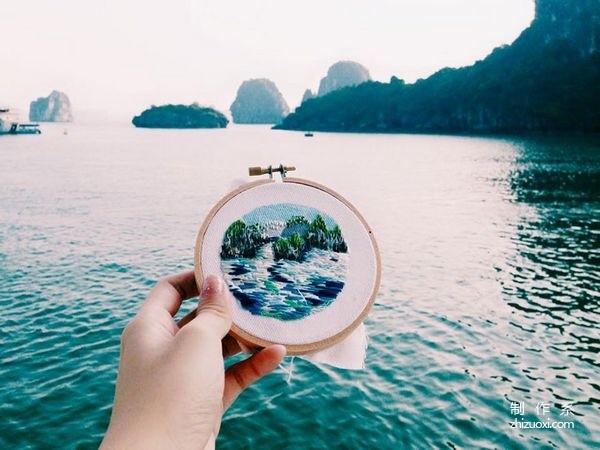 Record your travels with embroidery