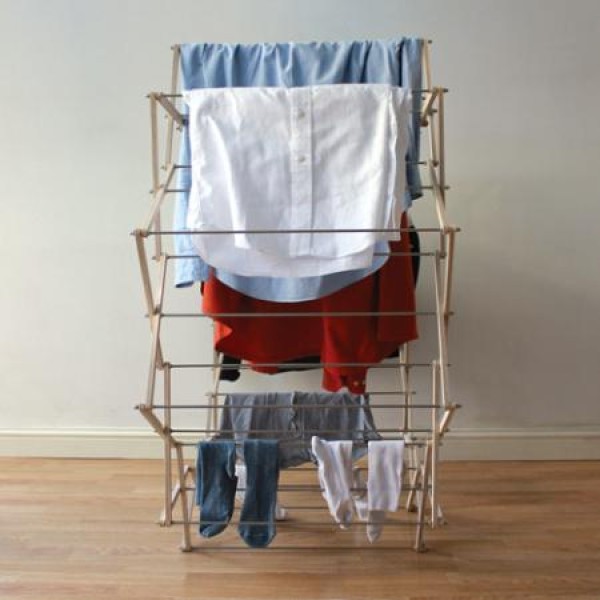 Telescopic clothes drying rack