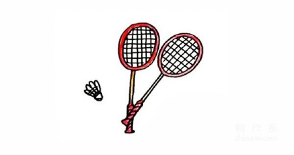 Learn to draw simple strokes, badminton racket