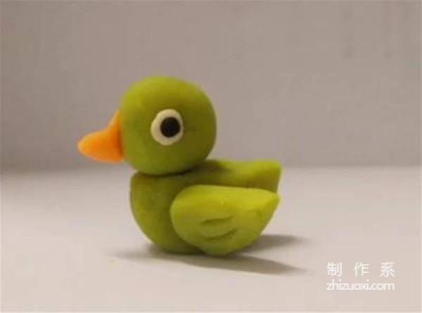 Handmade cute little ducks from polymer clay, handmade methods for children using polymer clay