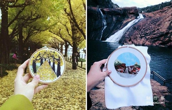 Record your travels with embroidery