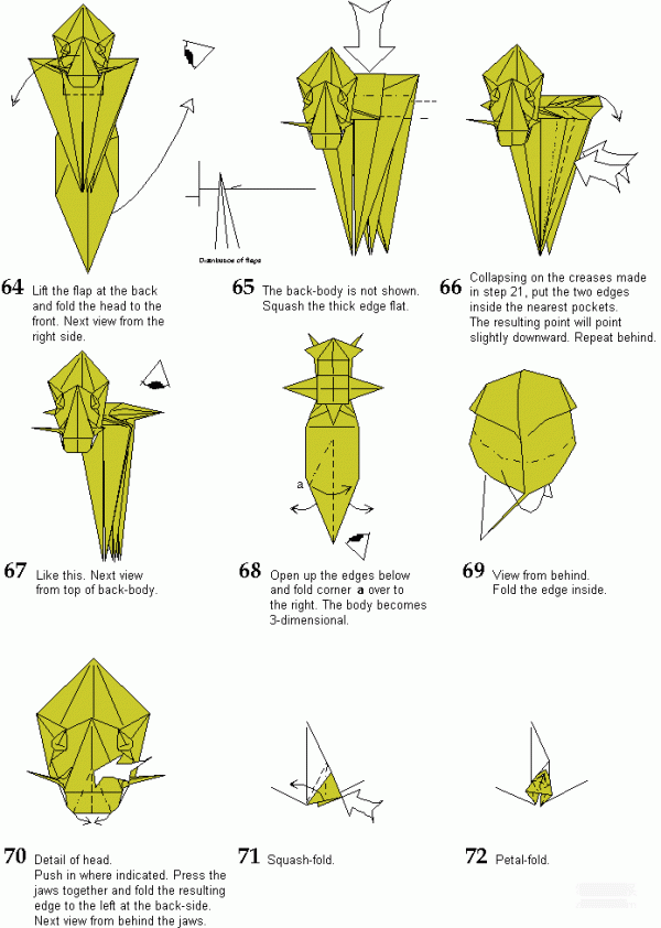 Paper art handmade origami art, Hans Birkeland Spined Ant ant handmade origami drawing tutorial