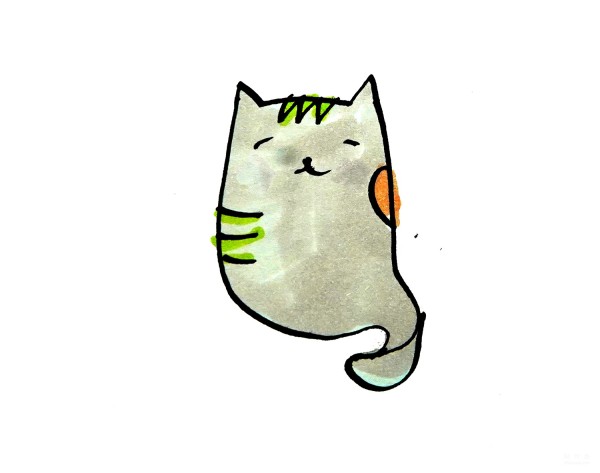 Learn to draw simple drawings, tutorials on how to draw colorful kittens