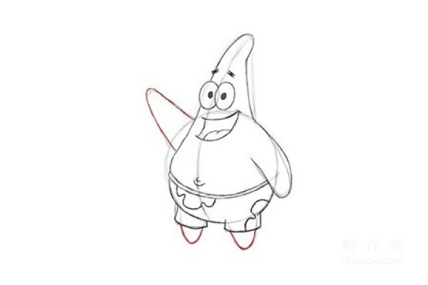 Learn how to draw a simple drawing of Spongebob’s Patrick Star?