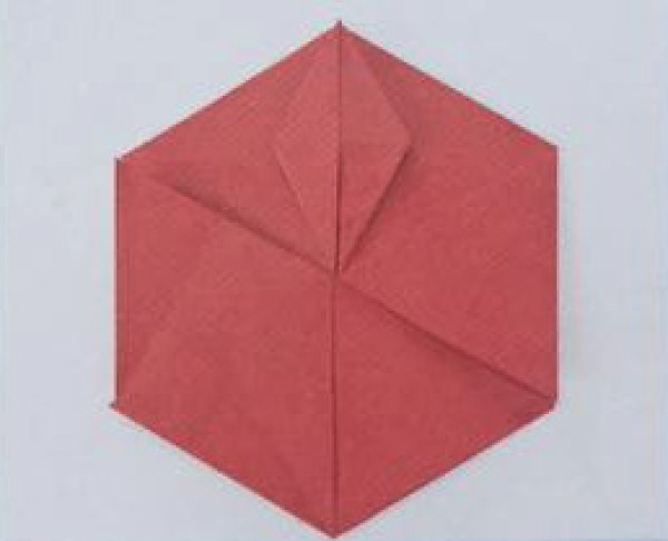 Creative handmade origami illustration of folding star-shaped candy box