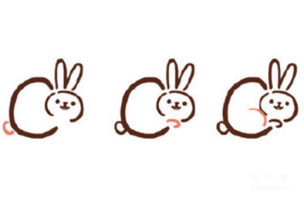 Learn to draw simple drawings, simple little rabbits