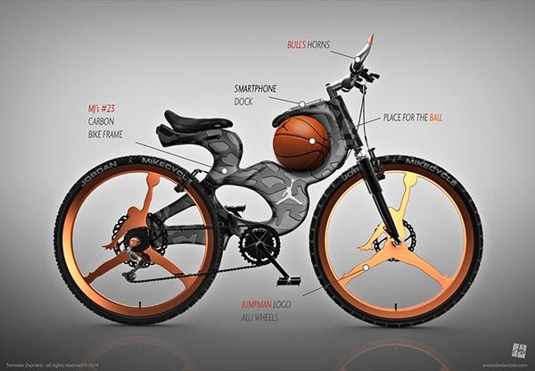 Jordan-inspired basketball bike