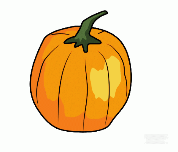 A collection of pictures of kindergarten childrens simple drawings, teaching you step by step how to draw colorful pumpkins