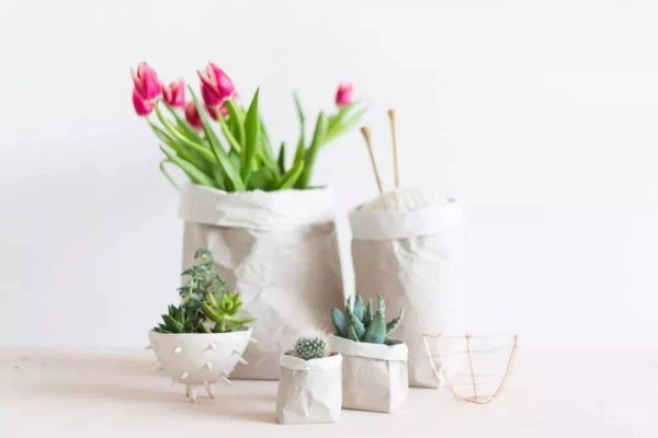 Teach you to use kraft paper to make a high-end looking flower pot