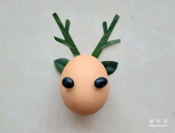 How to make handmade collage of egg deer