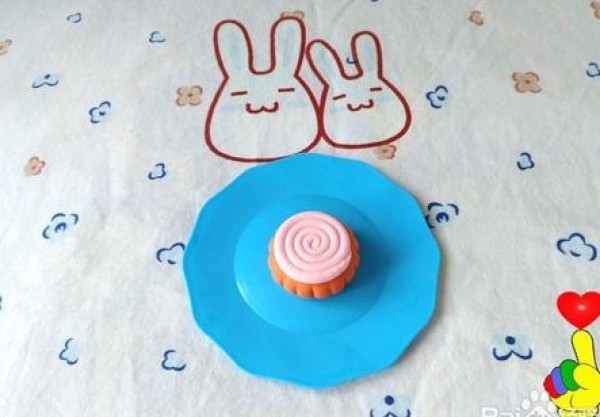 Picture tutorial of DIY handmade Mid-Autumn mooncakes using ultra-light clay