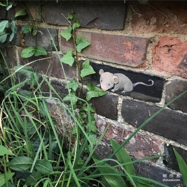 Super creative chalk graffiti~ | Artist David Zinn