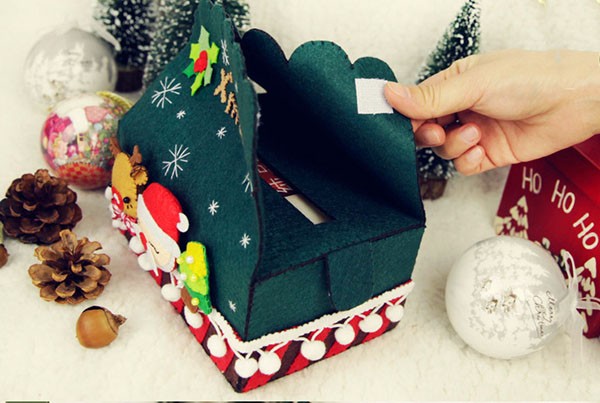 Creative Christmas tissue paper box non-woven DIY handmade products