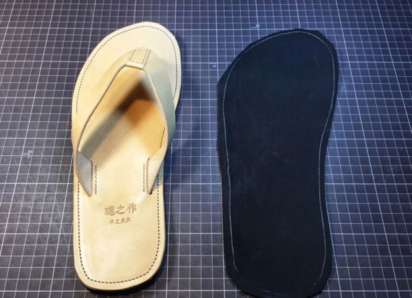 Making basic leather flip-flops (with drawings)