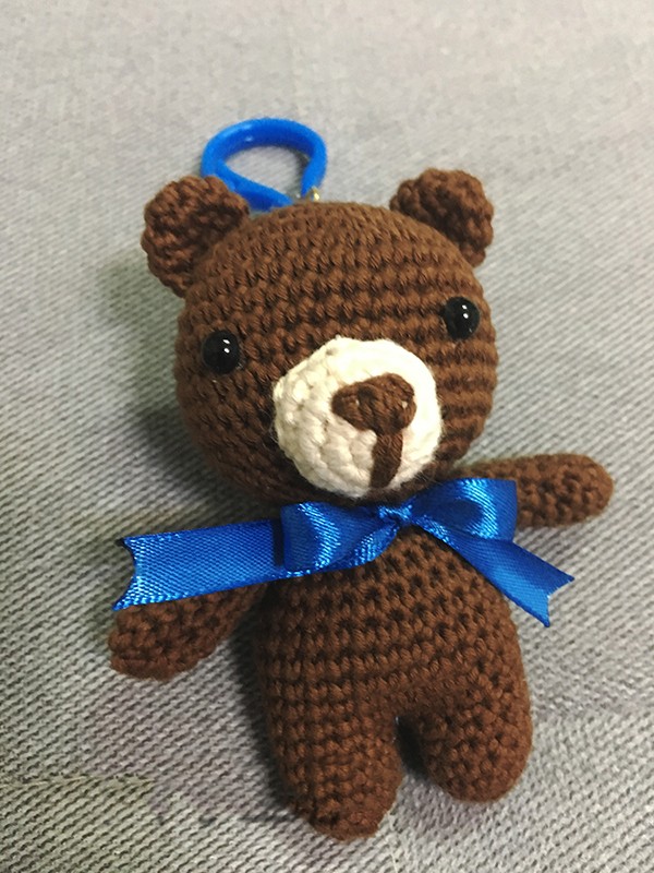 Cute and cute wool handmade DIY knitted doll bear