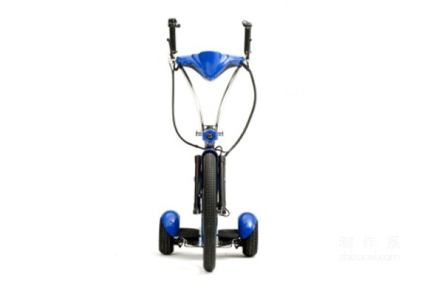 Cute three-wheeled electric scooter