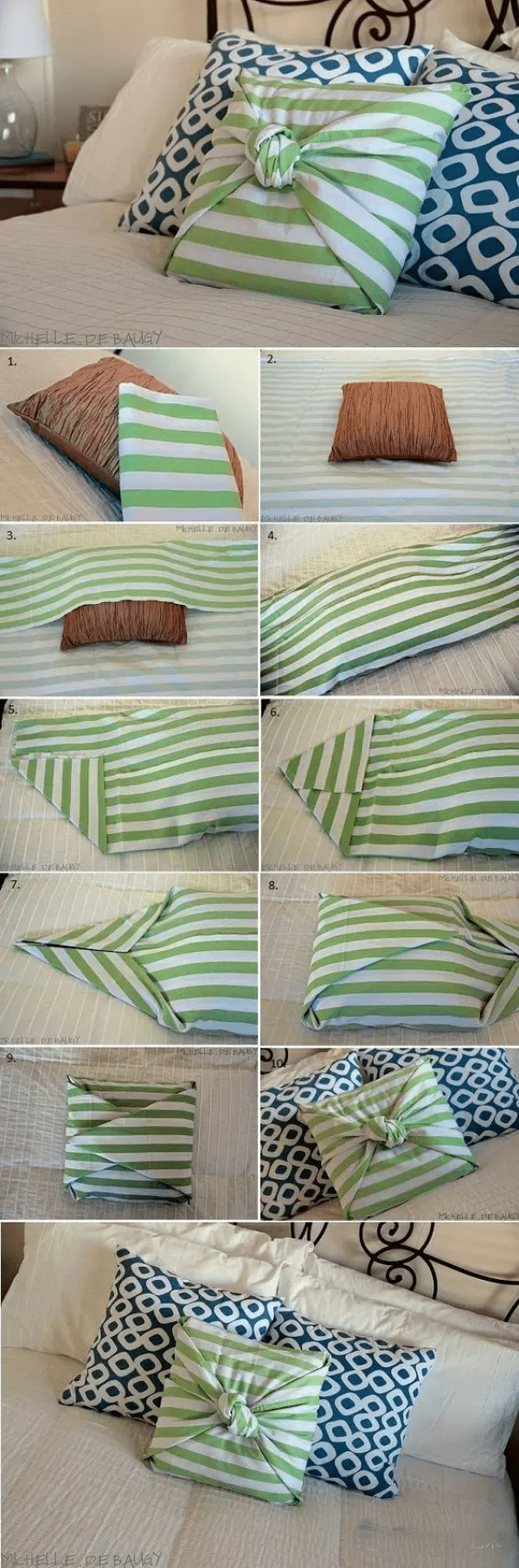 You can use scraps of old clothes to make what you want, and you don’t have to buy pillows anymore! (Attached are 12 tutorials)