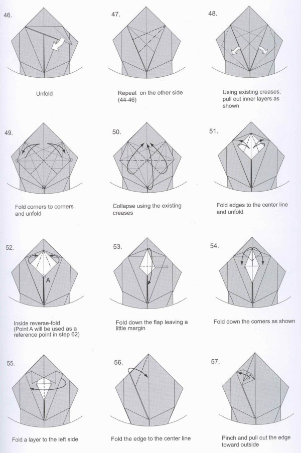 Paper art hand-made origami art, Noboru Miyajima character origami wizards apprentice little wizard hand-made origami drawing tutorial