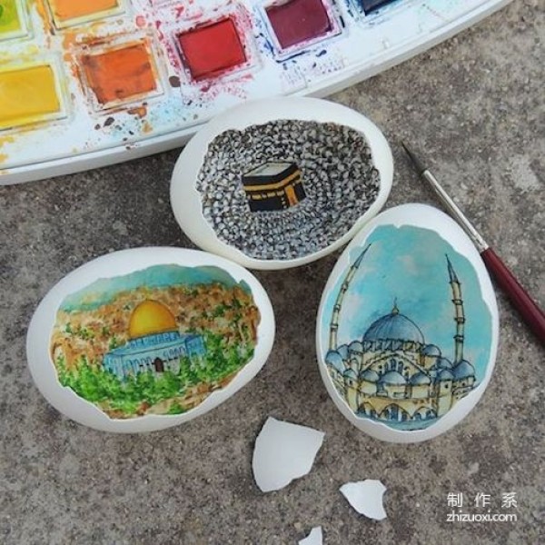 Very beautiful creative art: Illustration fantasy in an eggshell