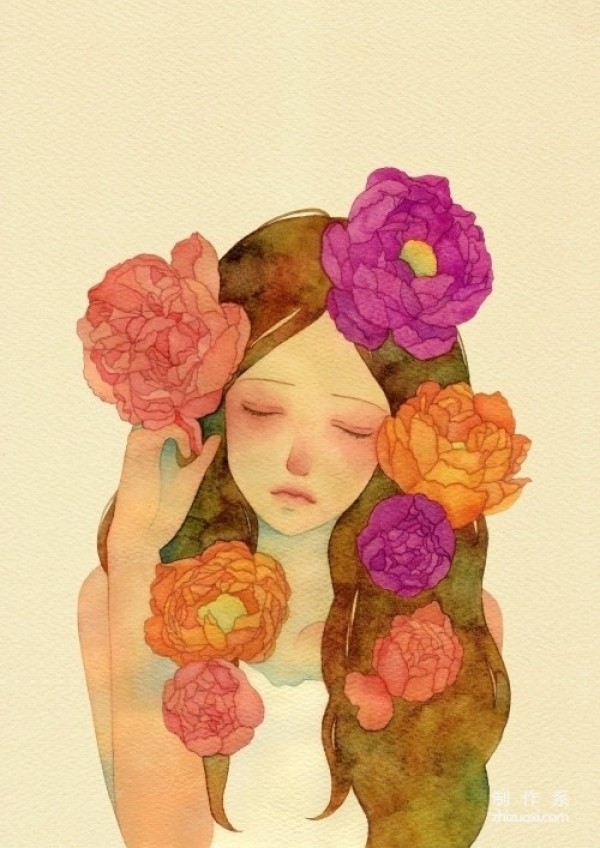 Fresh watercolor illustrations by Korean illustrator Lee Misook