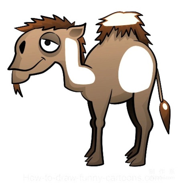 A collection of pictures of simple drawings for kindergarten children, teach you step by step how to draw a colorful camel