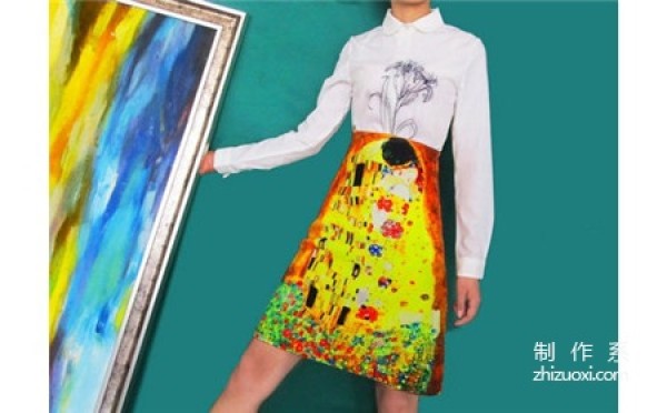 Super literary and artistic famous painting skirt