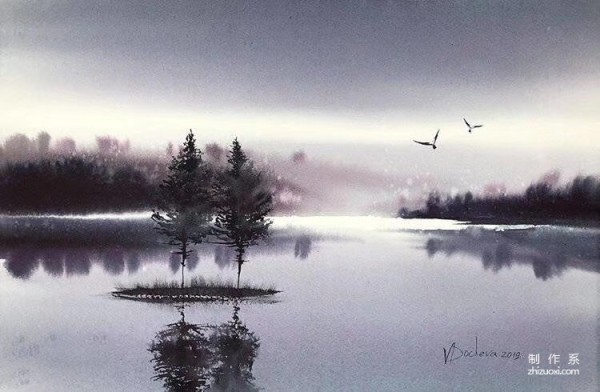 Beautiful watercolor painting