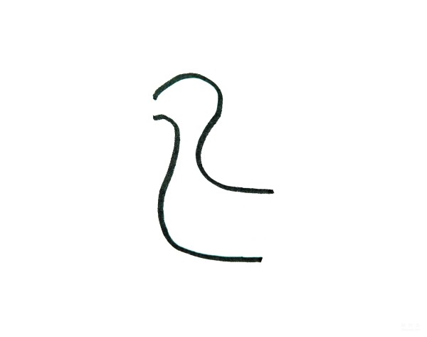 Learn to draw simple drawings, flat-billed ducks